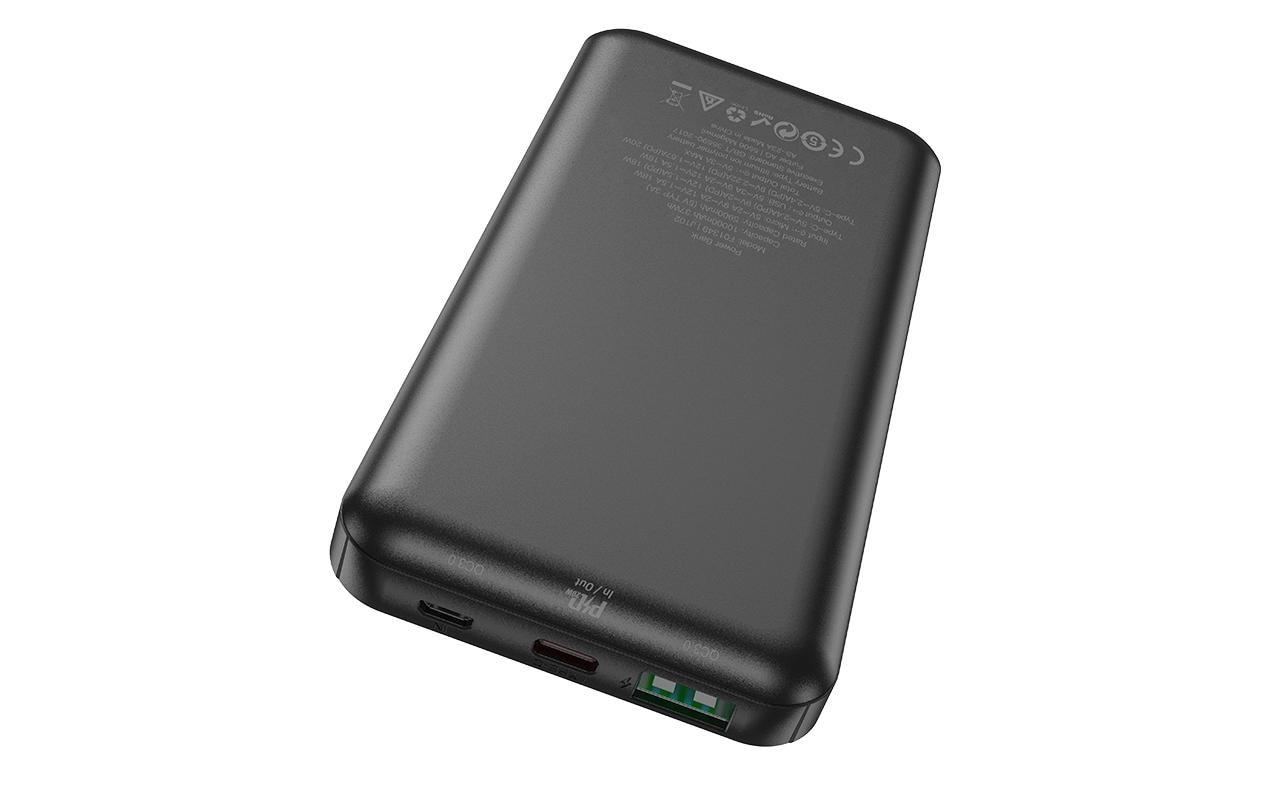 ONIT Powerbank 10'000 mAh – 20 W PD, 1× USB-C, 1× USB-A, schwarz