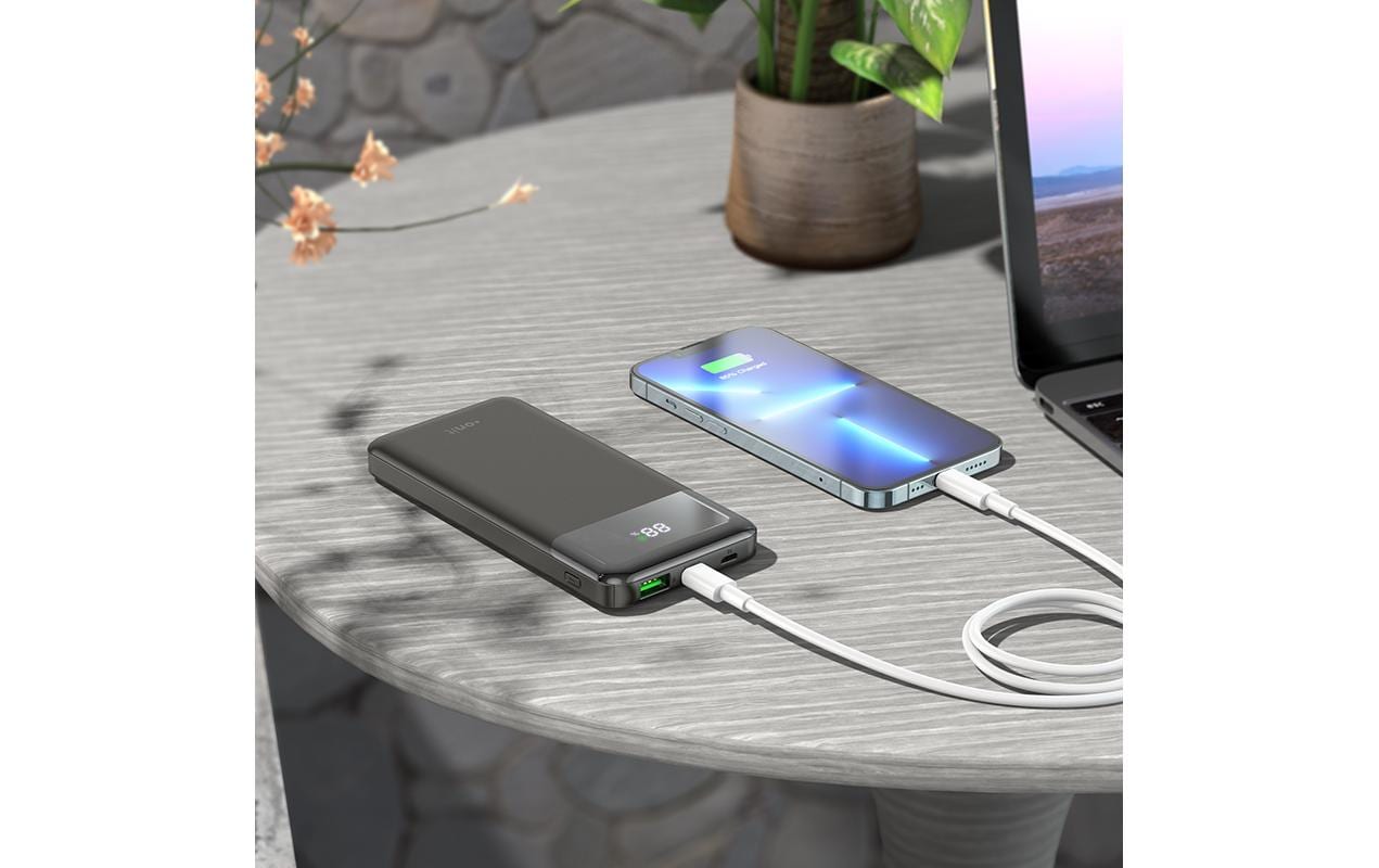 ONIT Powerbank 10'000 mAh – 20 W PD, 1× USB-C, 1× USB-A, schwarz