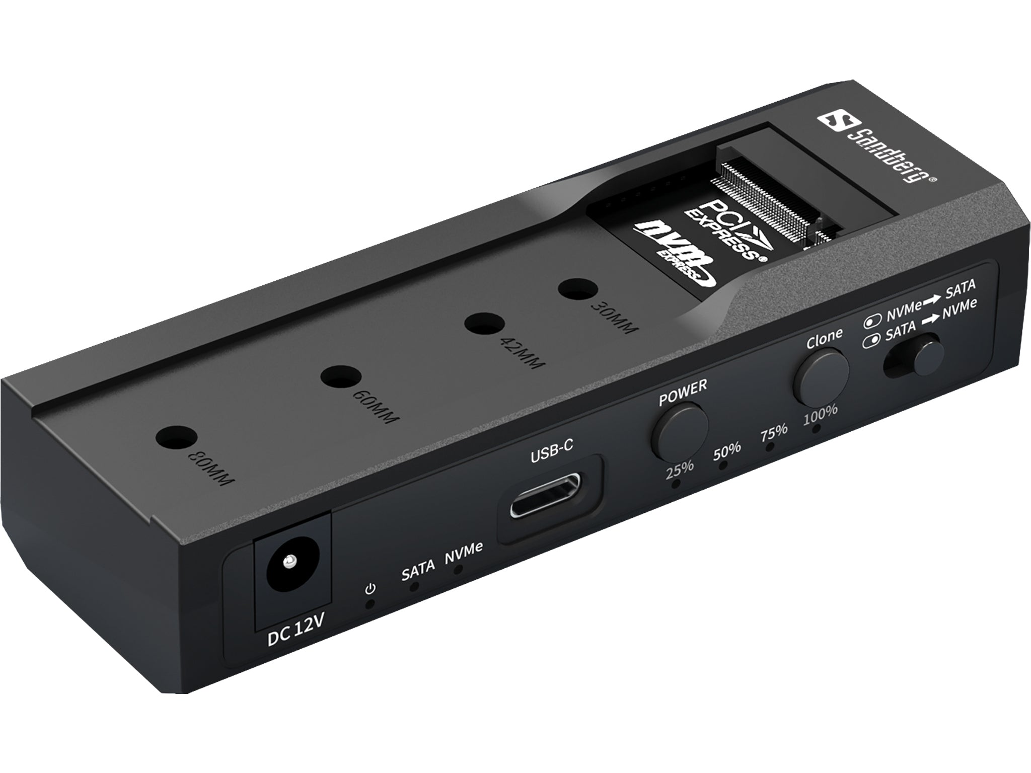 Sandberg Cloner Geräte-Dock – USB-C, 10 Gbit/s, für Windows/Mac/Linux