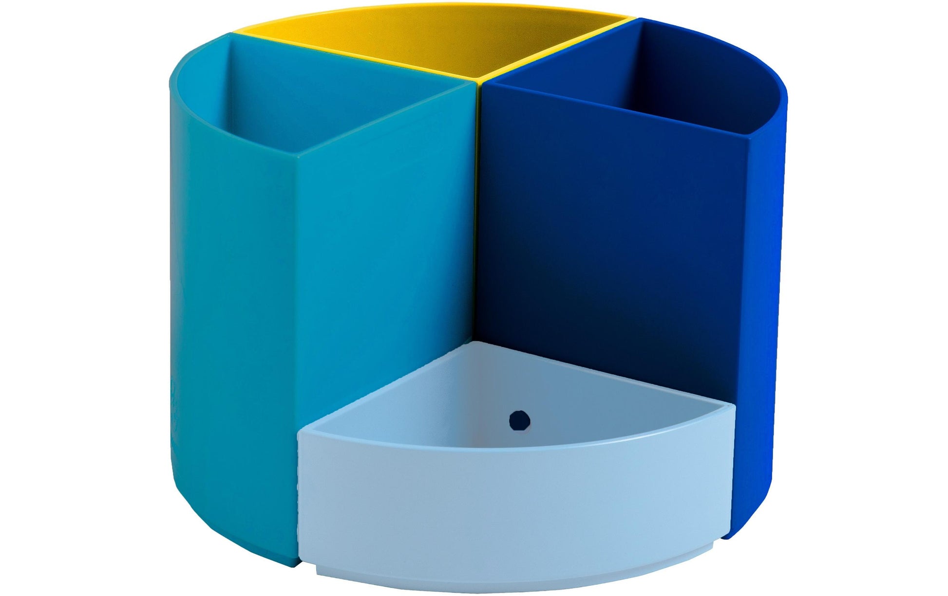 Exacompta BeeBlue The Quarter Stifteköcher – 4 Fächer, für A4+, modulierbar, mehrfarbig, Kunststoff