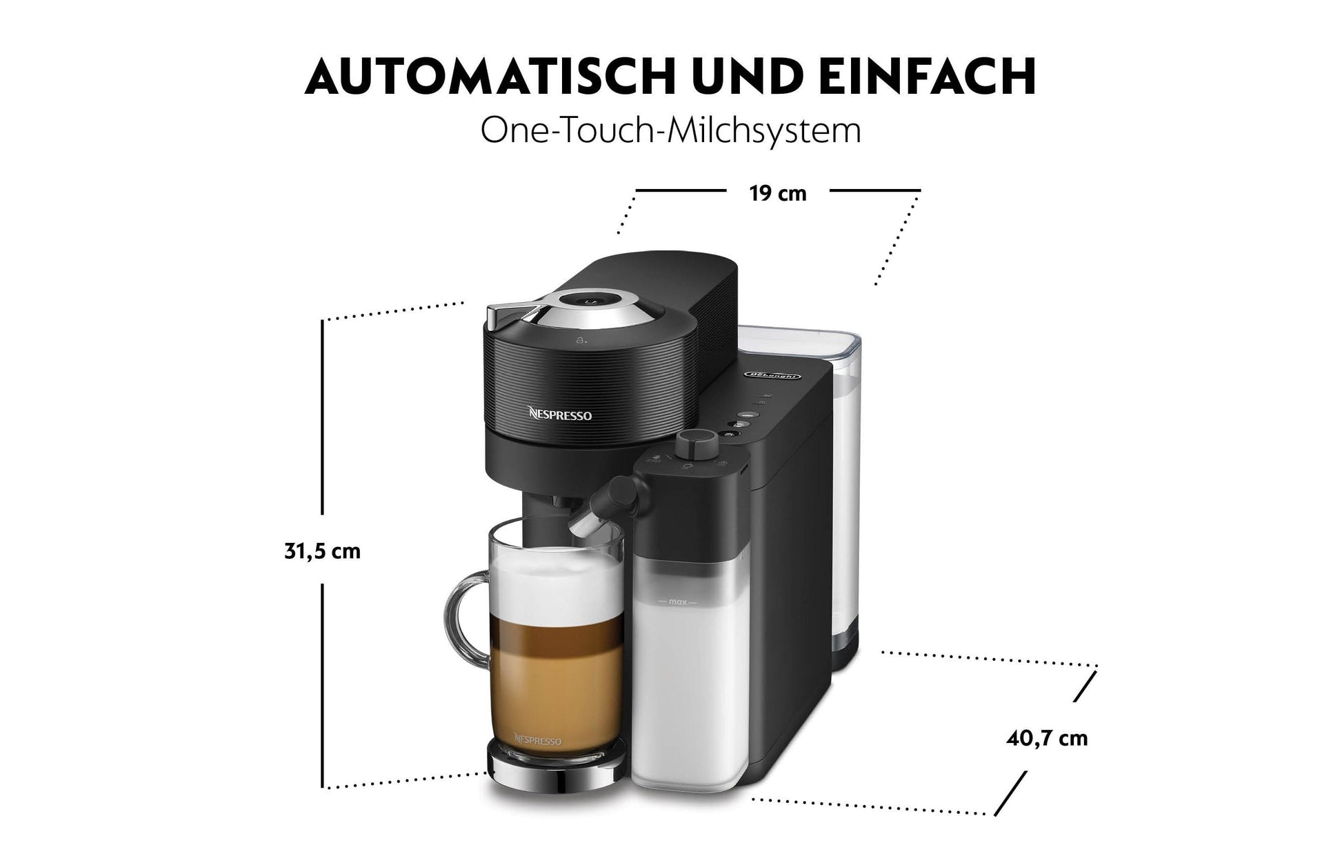 De’Longhi Kapselmaschine – für Nespresso-Kapseln, 1,7 l, Schwarz