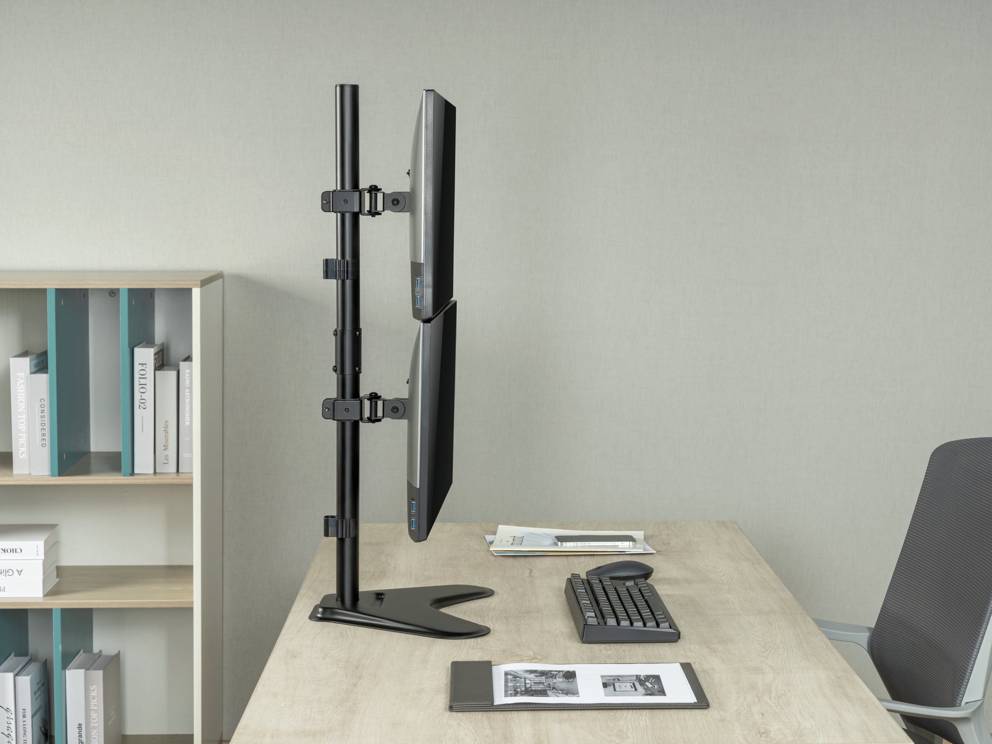 Equip 650128 – Monitor-Tischständer – 2 Monitore – 17–32″ – VESA 75×75/100×100 mm – bis 9 kg/Monitor – höhenverstellbar