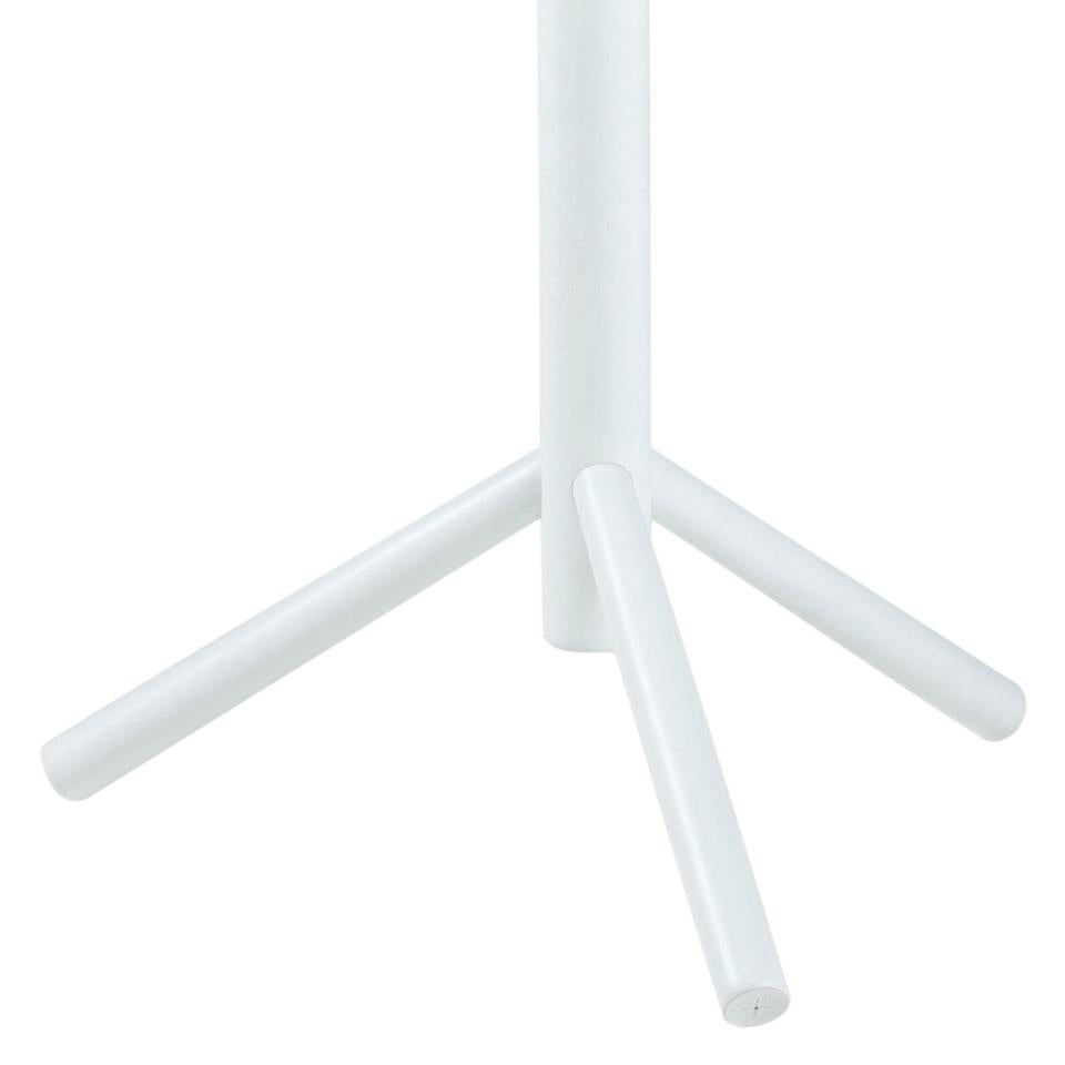 Actona Garderobenständer – 7 Haken, Gummibaumholz, Weiss, 51 × 45 × 176 cm