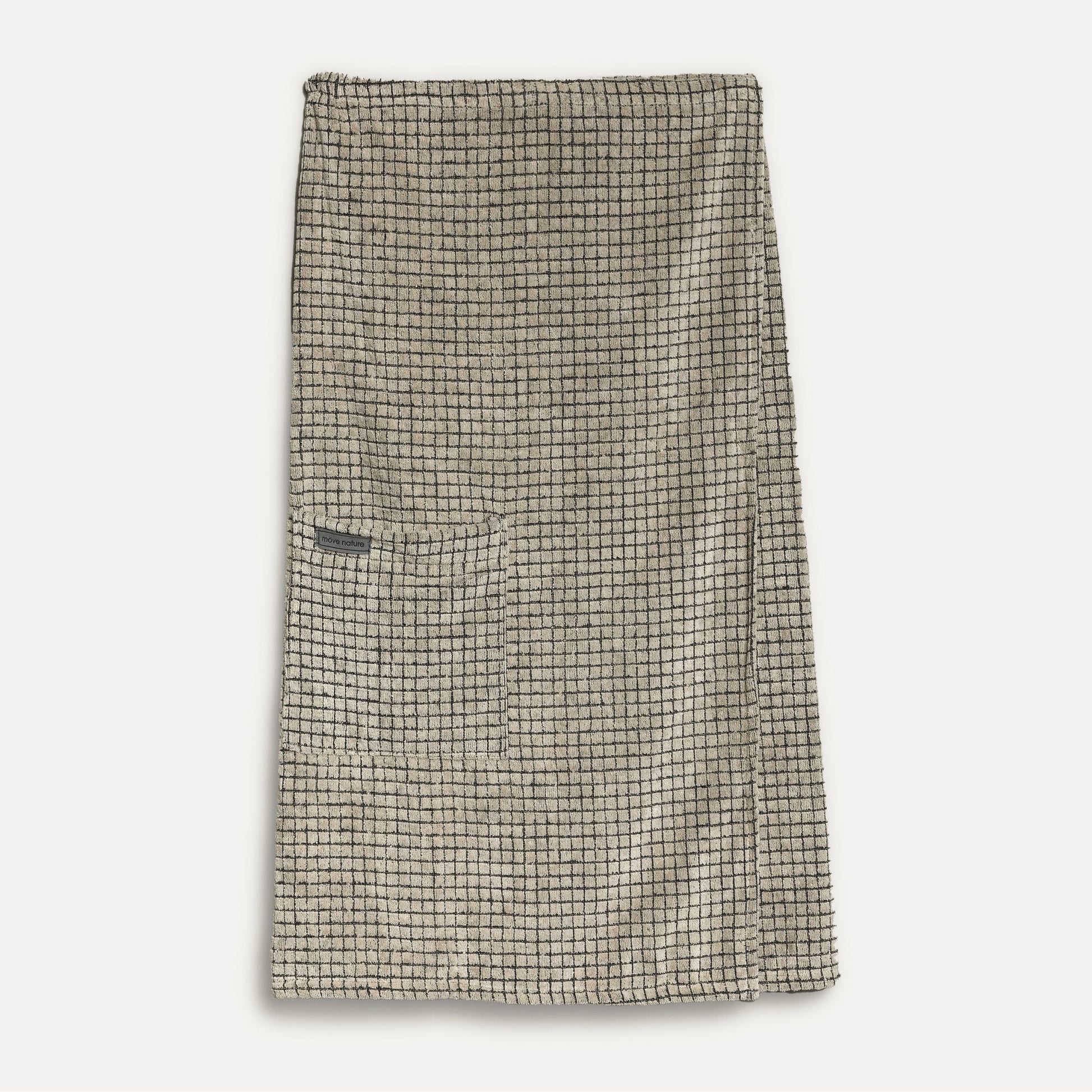 Möve Saunakilt Eden – Länge 85 cm, Grösse 40–48, Schwarz/Natur, Leinen