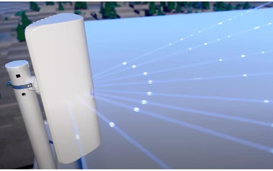 Ubiquiti Wave Access Point Micro – 57–71 GHz Funkbrücke, 1× GbE, 5 Gbit/s, PoE, IPX6, Weiss