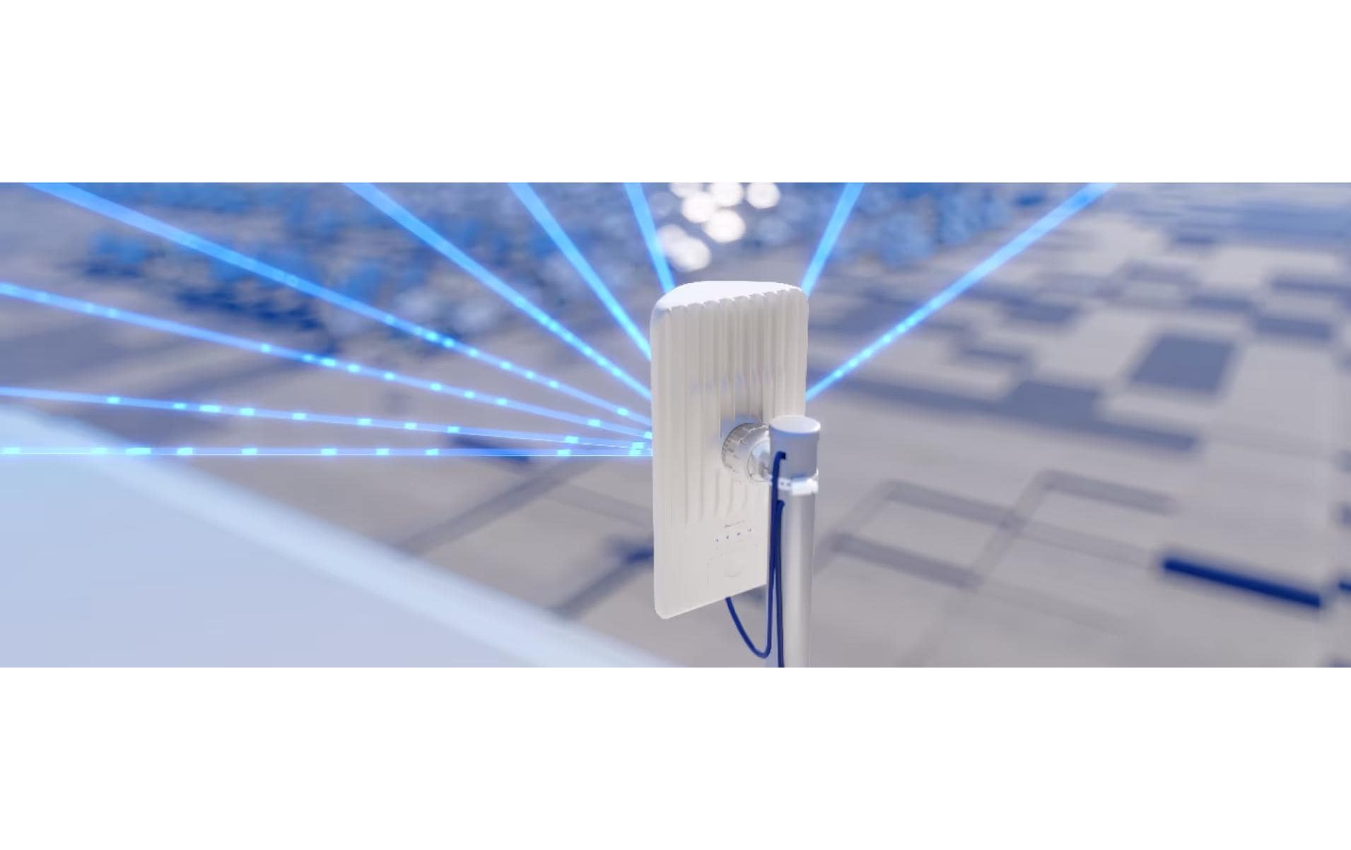 Ubiquiti Wave Access Point Micro – 57–71 GHz Funkbrücke, 1× GbE, 5 Gbit/s, PoE, IPX6, Weiss