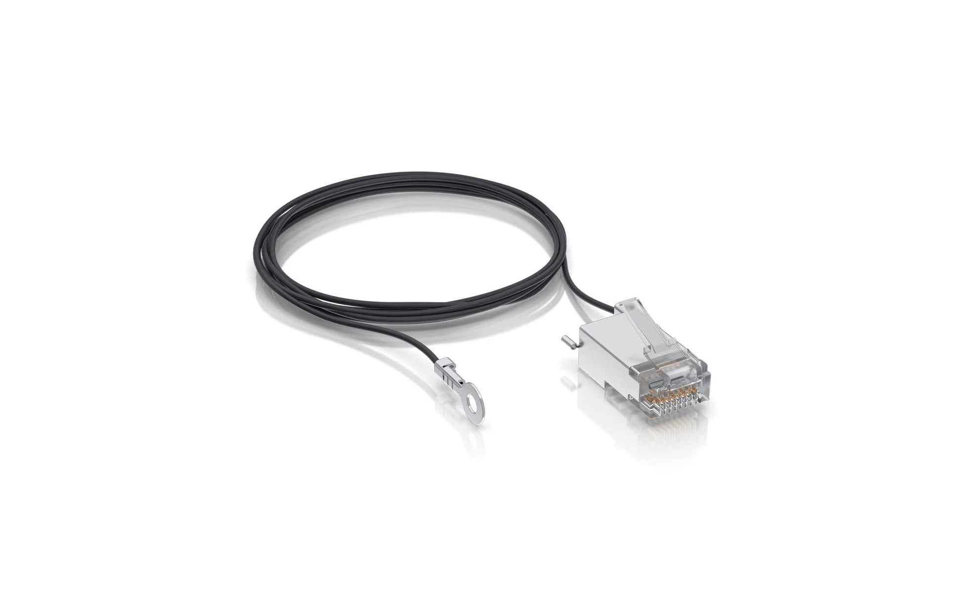 Ubiquiti UISP-CONNECTOR-GND – RJ-45-Stecker, Cat5e, geschirmt, mit Erdung, 20er Pack, 1 m, Schwarz