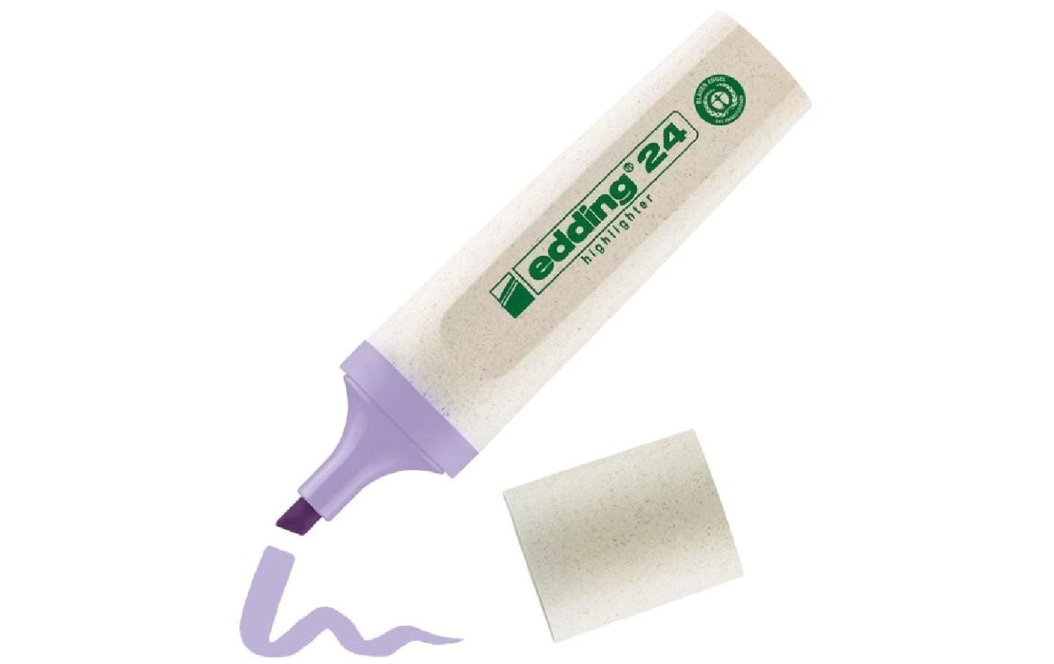 Edding 24 EcoLine Textmarker pastellviolett – Keilspitze, 2–5 mm, nachfüllbar, Blauer Engel