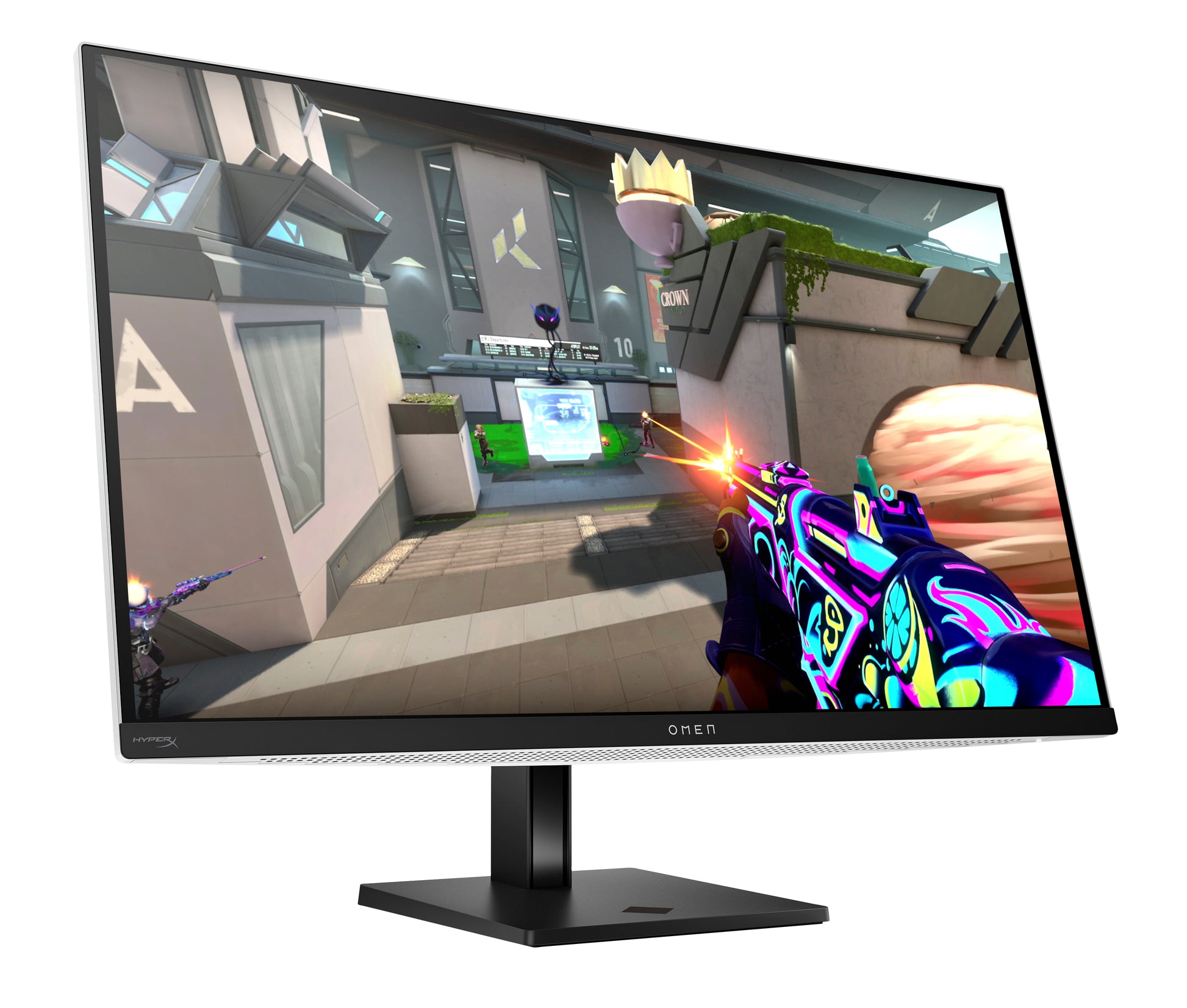 HP OMEN Transcend 32 – Monitor, 31,5", OLED, 240 Hz, 250 cd/m², KVM, USB-C, VESA 100 × 100, Weiss