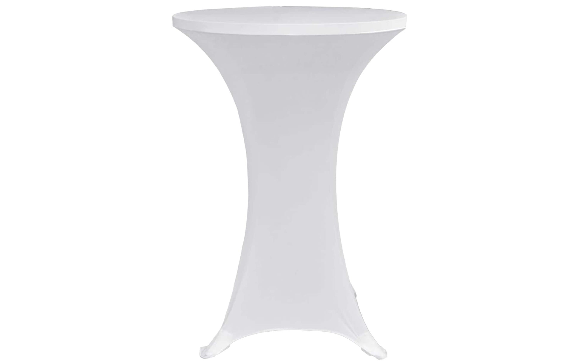 dameco Stehtisch-Husse – Ø 60×120 cm, Polyester/Elastan, Weiss