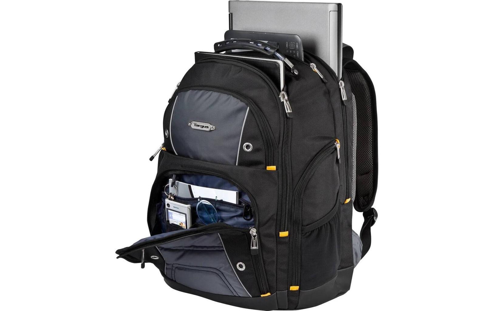 Targus Notebook-Rucksack Drifter – für 16″, Polyester/Tarpaulin – Grau/Blau, 135 × 480 × 370 mm