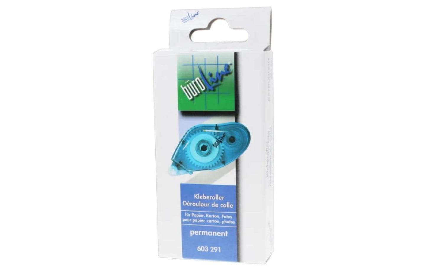 Buroline Permanent Kleberoller – 8 mm × 8 m, 1 Stk., für Papier, Karton