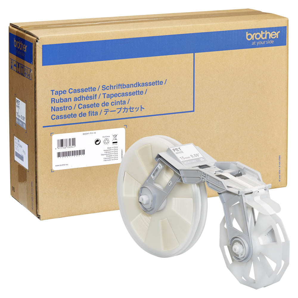 Brother Schriftband – 15 mm, Weiss – MC-ET1WH
