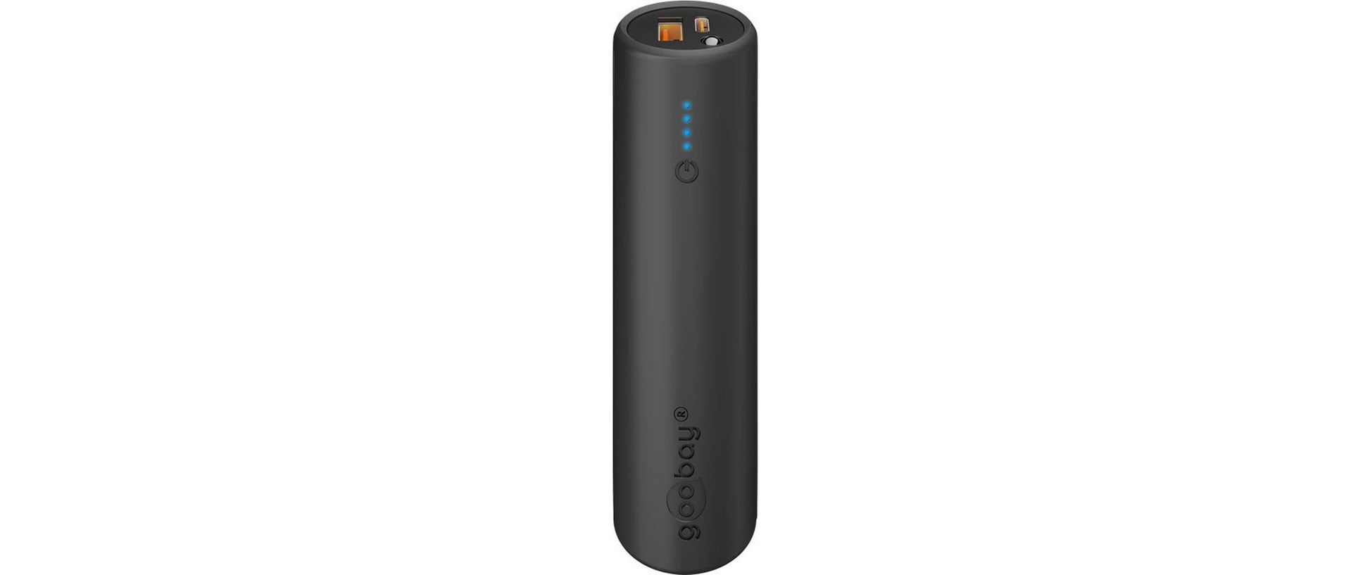 Goobay Powerbank 5'000 mAh – 18 W PD, 1× USB-C, 1× USB-A, schwarz