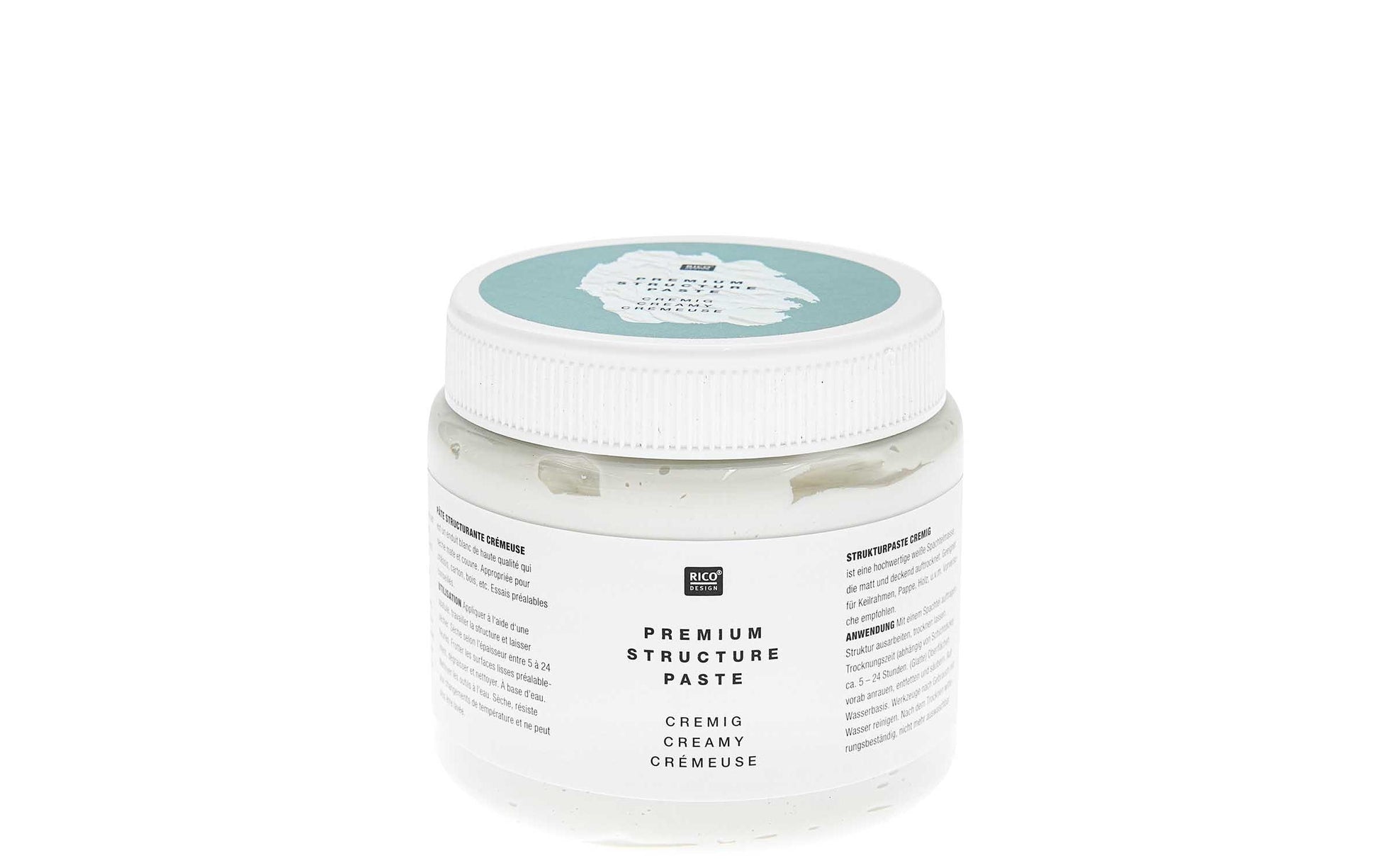 Rico Design ART Premium Strukturpaste – Weiss, matt, 3D-Effekt – 500 ml