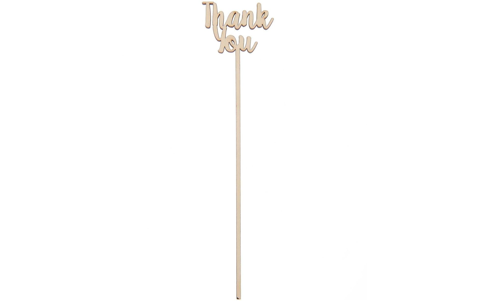 Rico Design Party-Piekser Thank You – Beige – 25,3 cm – Holz – 1 Stk