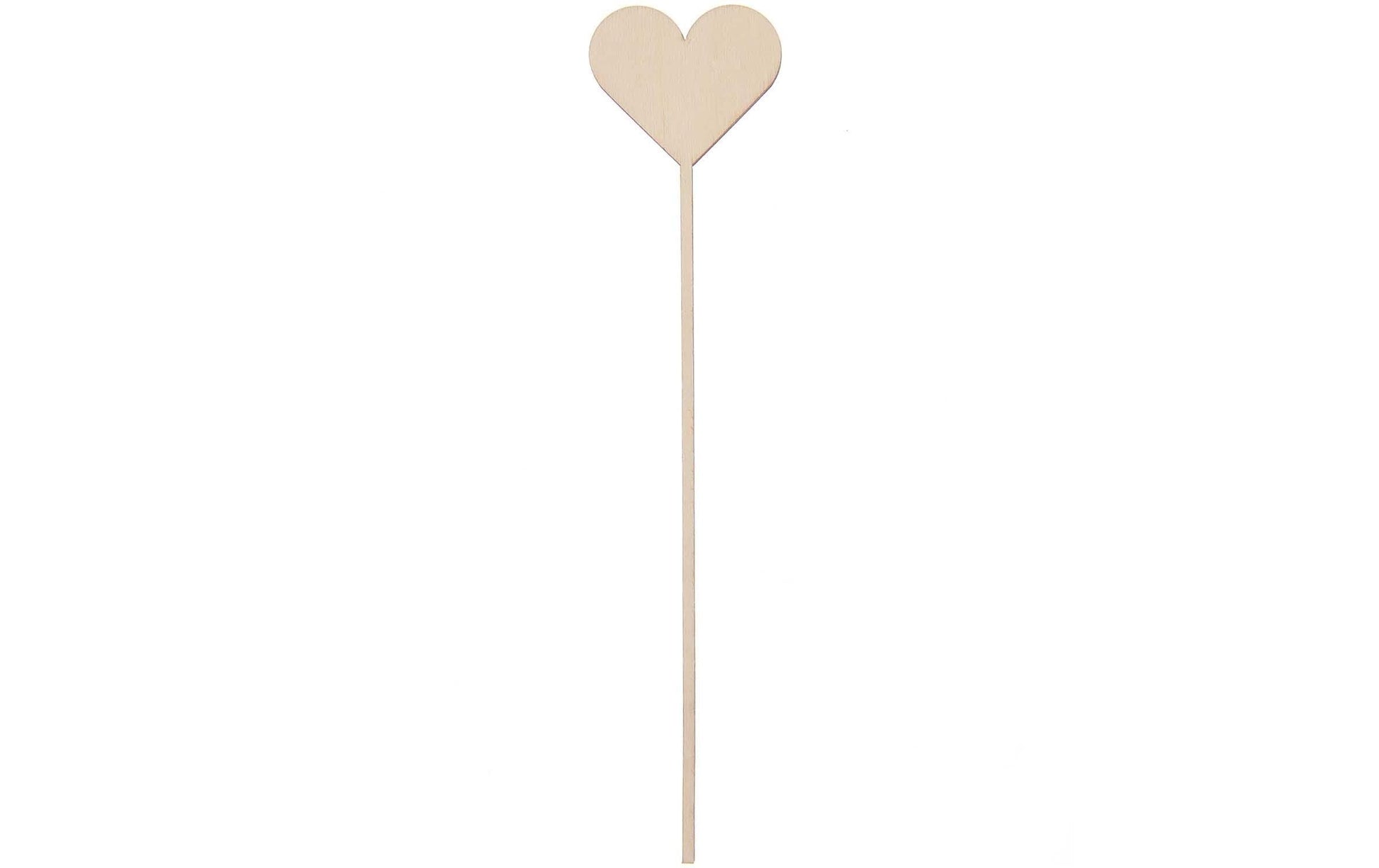 Rico Design Aufsteller Herz – 26 × 5 × 0,35 cm – Holz, beige