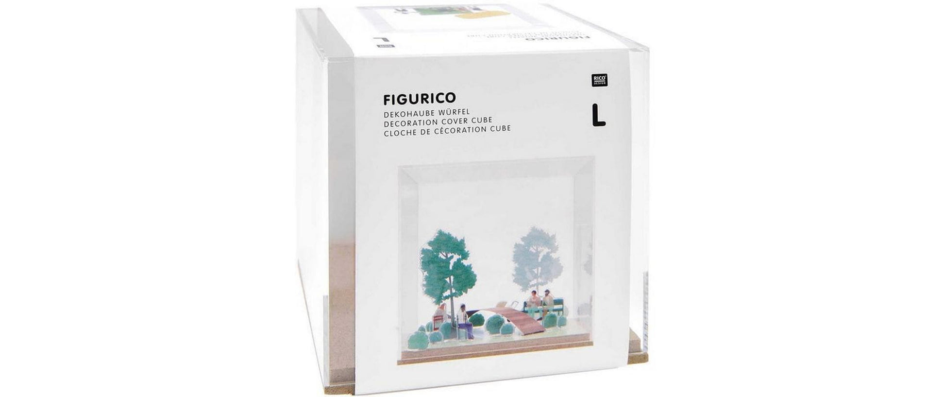 Rico Design Dekohaube – 125 × 130 × 125 mm – Acrylglas/MDF – Transparent
