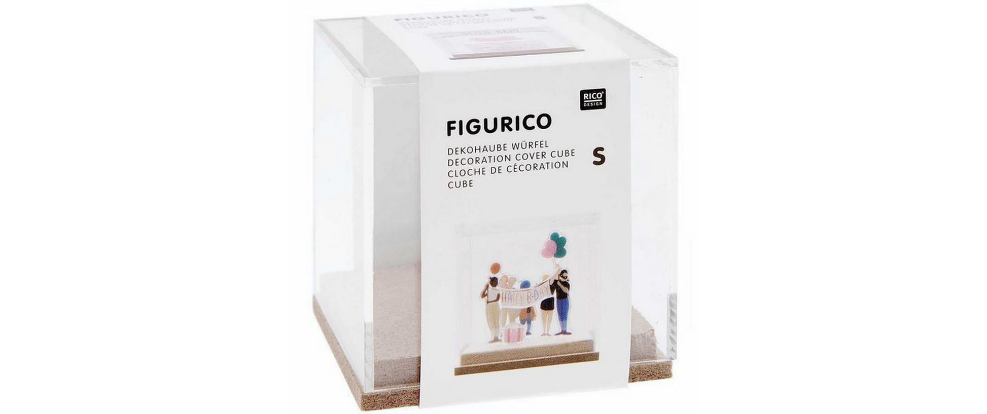 Rico Design Dekohaube – 60 × 65 × 60 mm – Acryl/MDF – Transparent