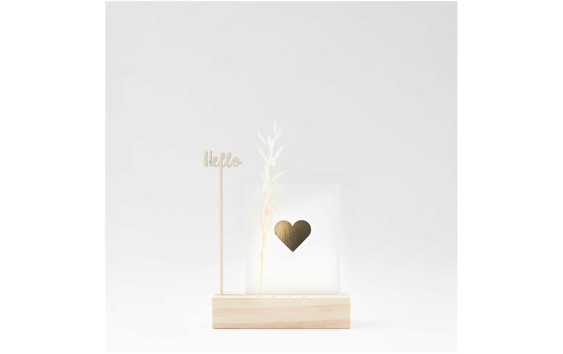 Rico Design Thekendisplay – für Postkarten, Metallringe – Holz, Beige – 180×40×50 mm