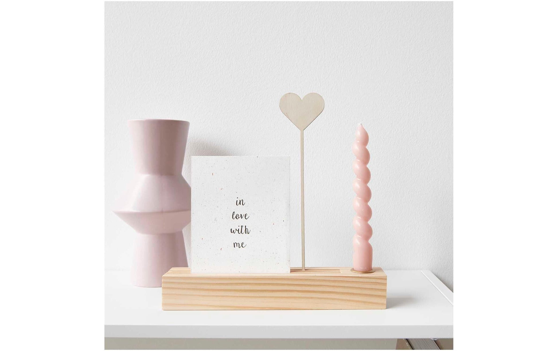 Rico Design Aufsteller Herz – 26 × 5 × 0,35 cm – Holz, beige