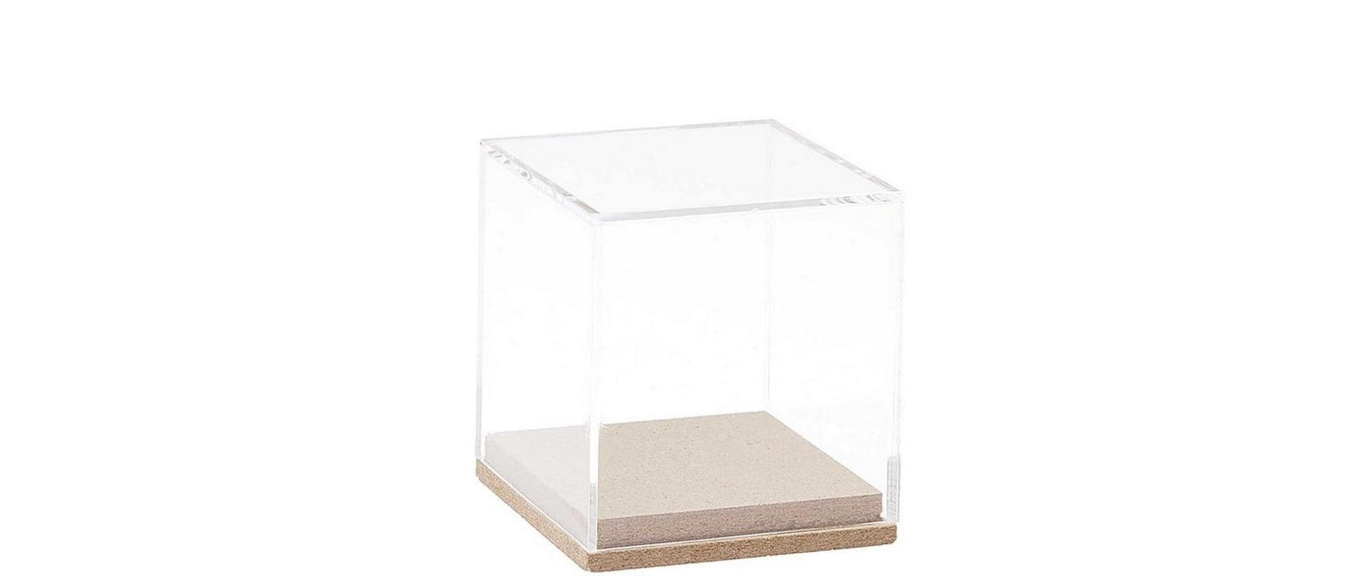 Rico Design Dekohaube Würfel – 9,5 × 10 × 9,5 cm – Acrylglas & MDF, transparent