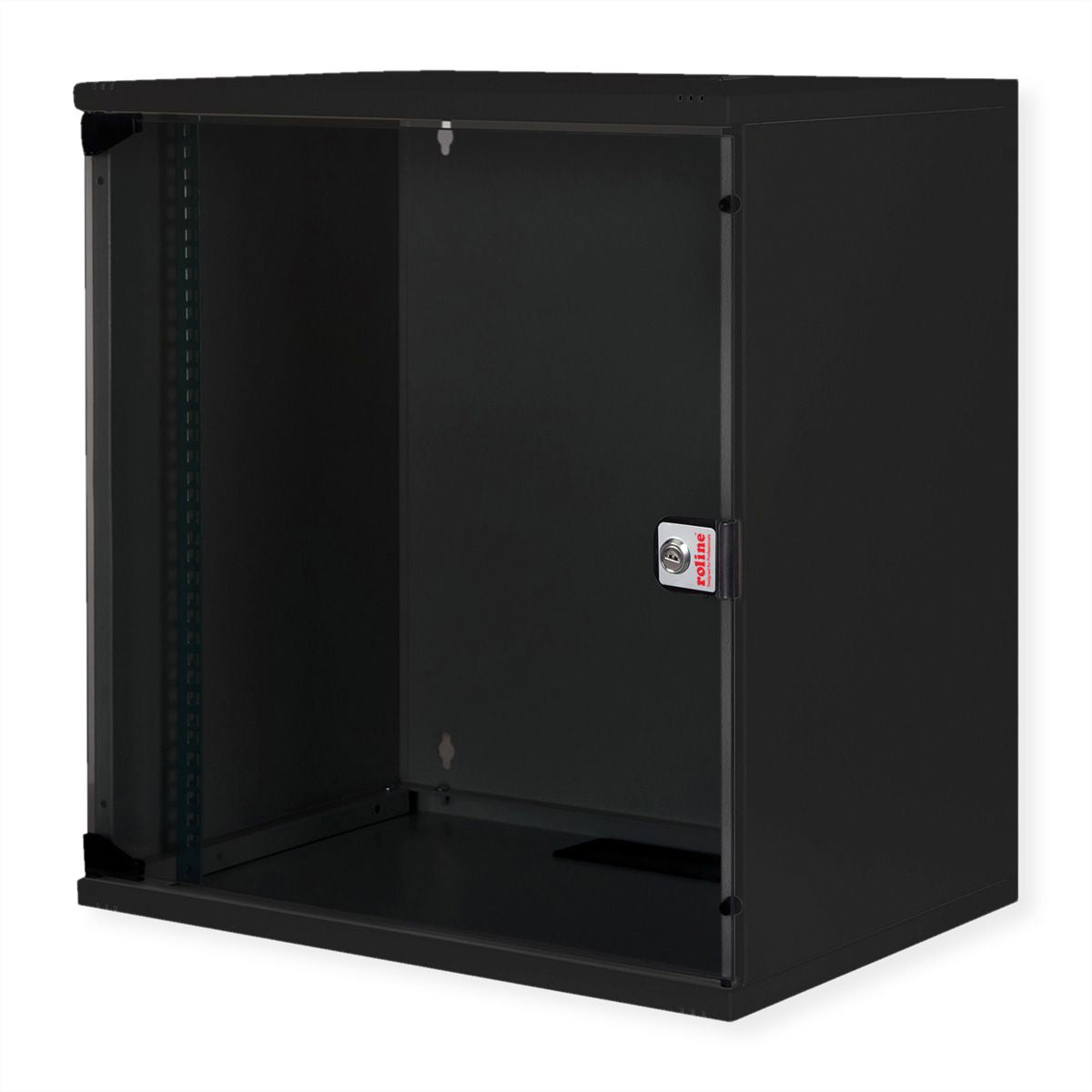 ROLINE Basic – 19" Wandverteiler 12U, IP20, abschliessbar, 540 × 400 × 595 mm, schwarz