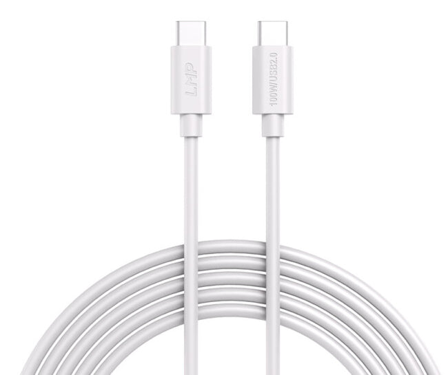 LMP USB-C auf USB-C Kabel – USB 2.0 (480 Mbit/s) – 1 m – PD 100 W – Weiss – für iPhone 15 und mehr