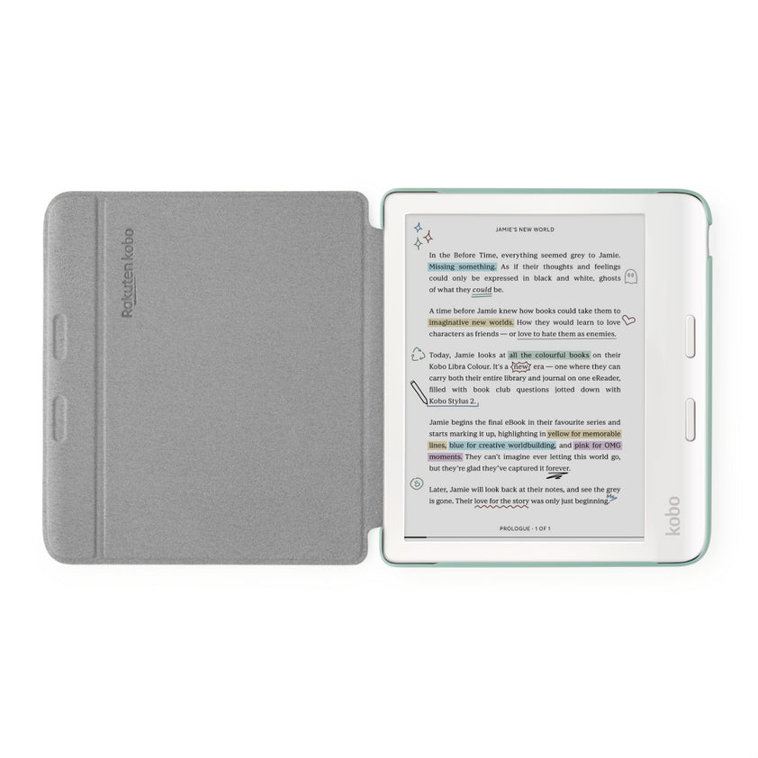 Rakuten Kobo Basic SleepCover Tablet-Hülle für Kobo Libra Colour 7" – Grün