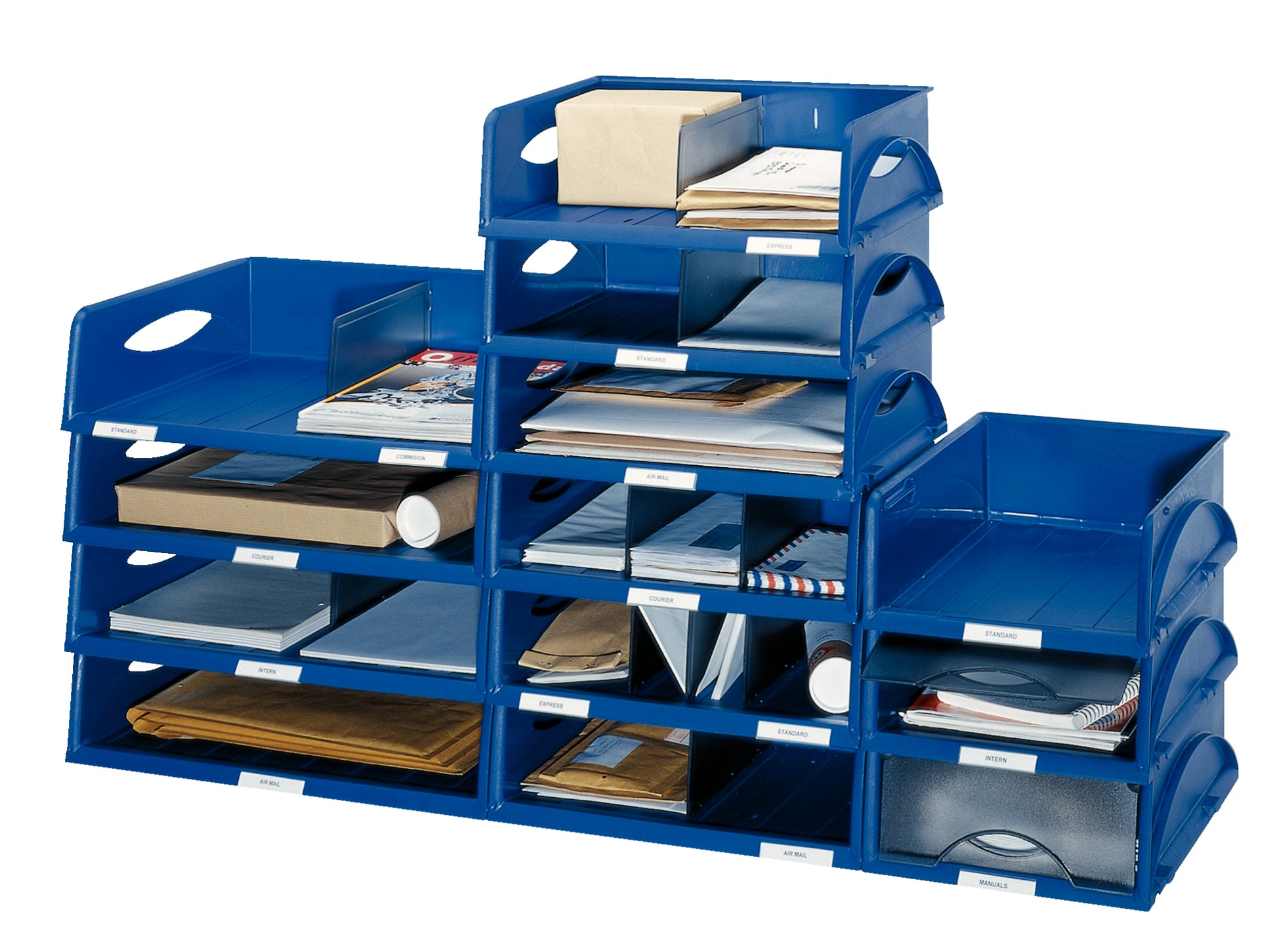 Leitz Sorty – Briefkorb für A4/C4, quer, Kunststoff, blau, 405 × 125 × 300 mm