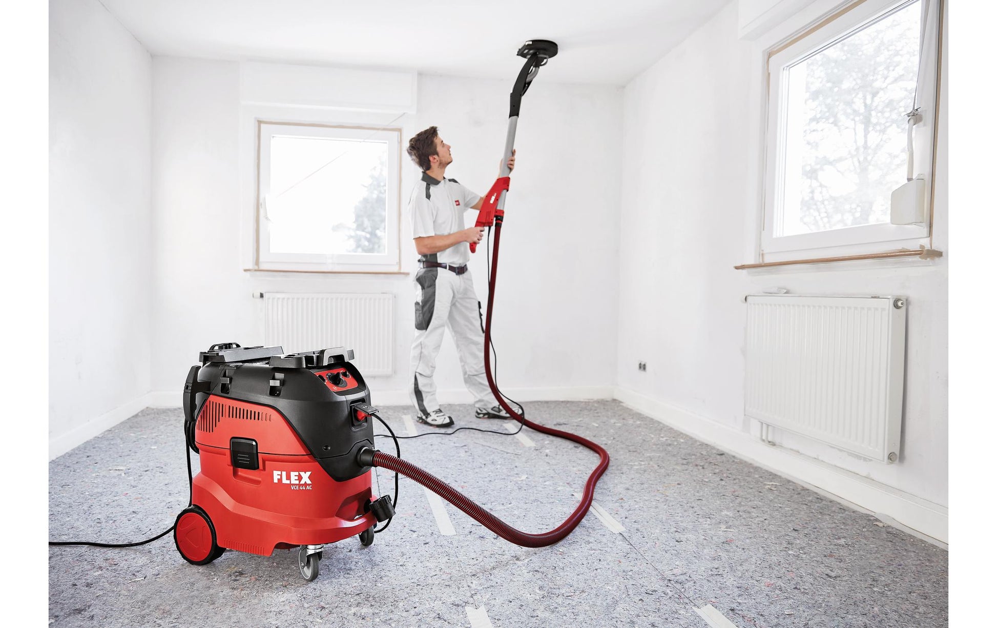 Flex Absauganlage VCE 44 M AC-Set – 1400 W, 42 l, Netzbetrieb, Schlauch 4 m