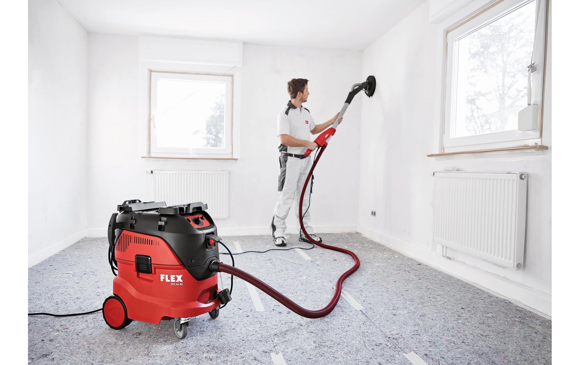 Flex Absauganlage VCE 44 M AC-Set – 1400 W, 42 l, Netzbetrieb, Schlauch 4 m
