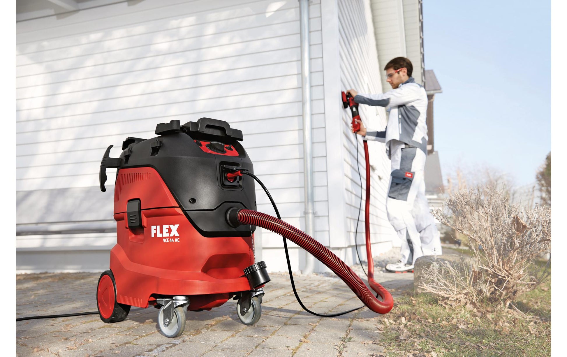 Flex Absauganlage VCE 44 M AC-Set – 1400 W, 42 l, Netzbetrieb, Schlauch 4 m