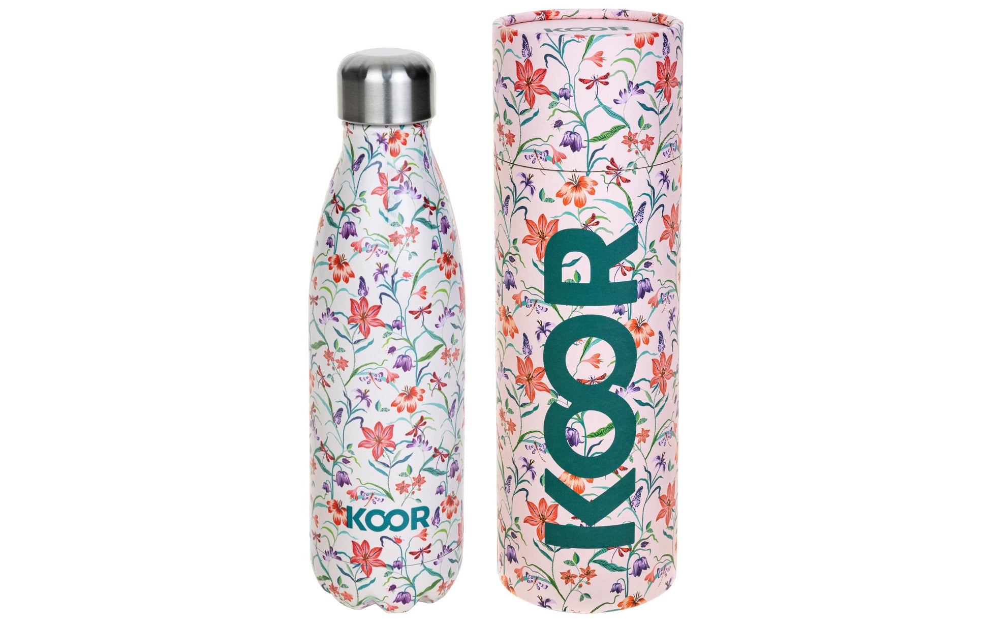 KOOR Isolierflasche 500 ml – Doppelwandig 12 h Heiss / 24 h Kalt, Edelstahl, Schraubdeckel