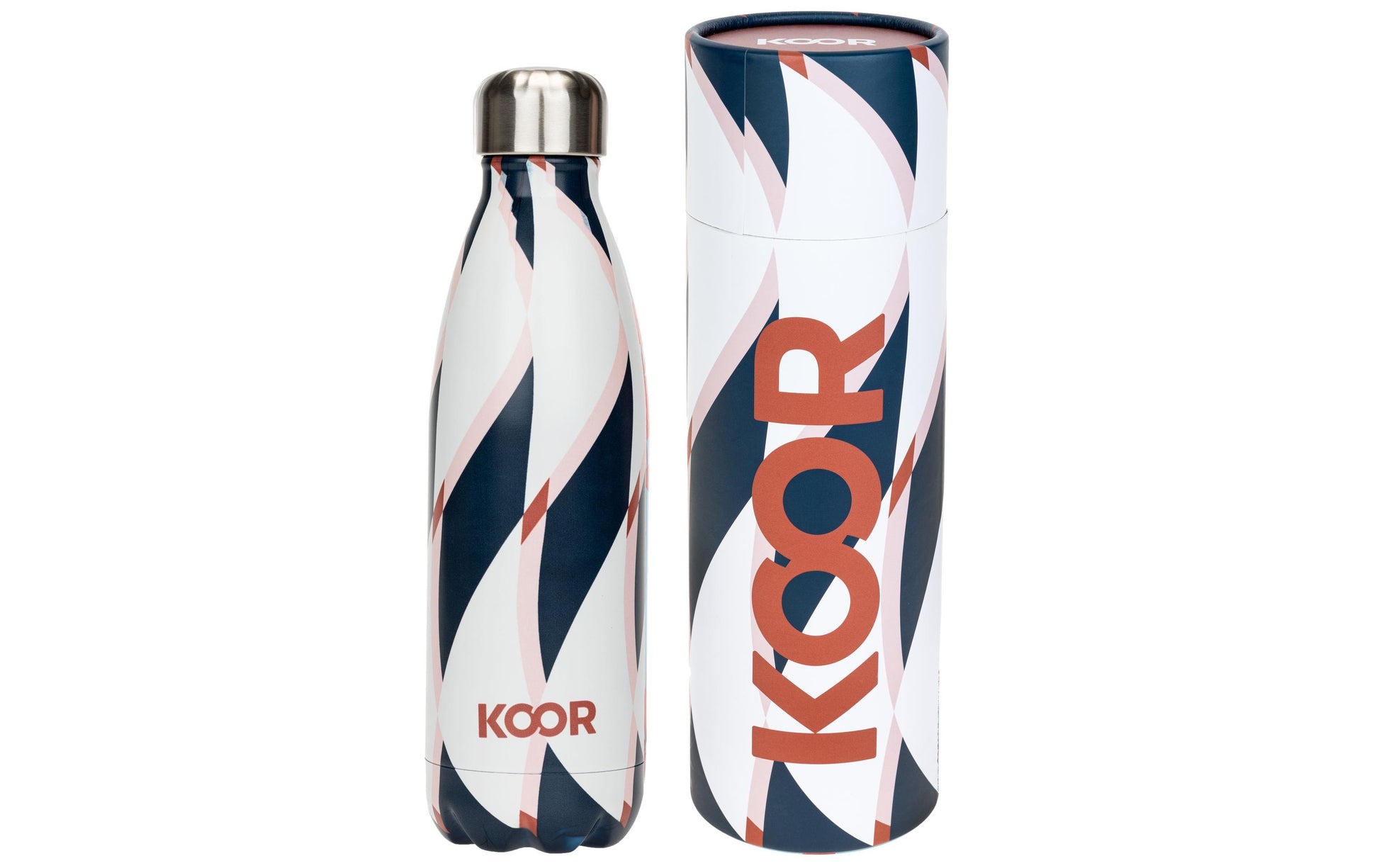 KOOR Isolierflasche 500 ml – Doppelwandig 12 h Heiss / 24 h Kalt, Edelstahl, Schraubdeckel