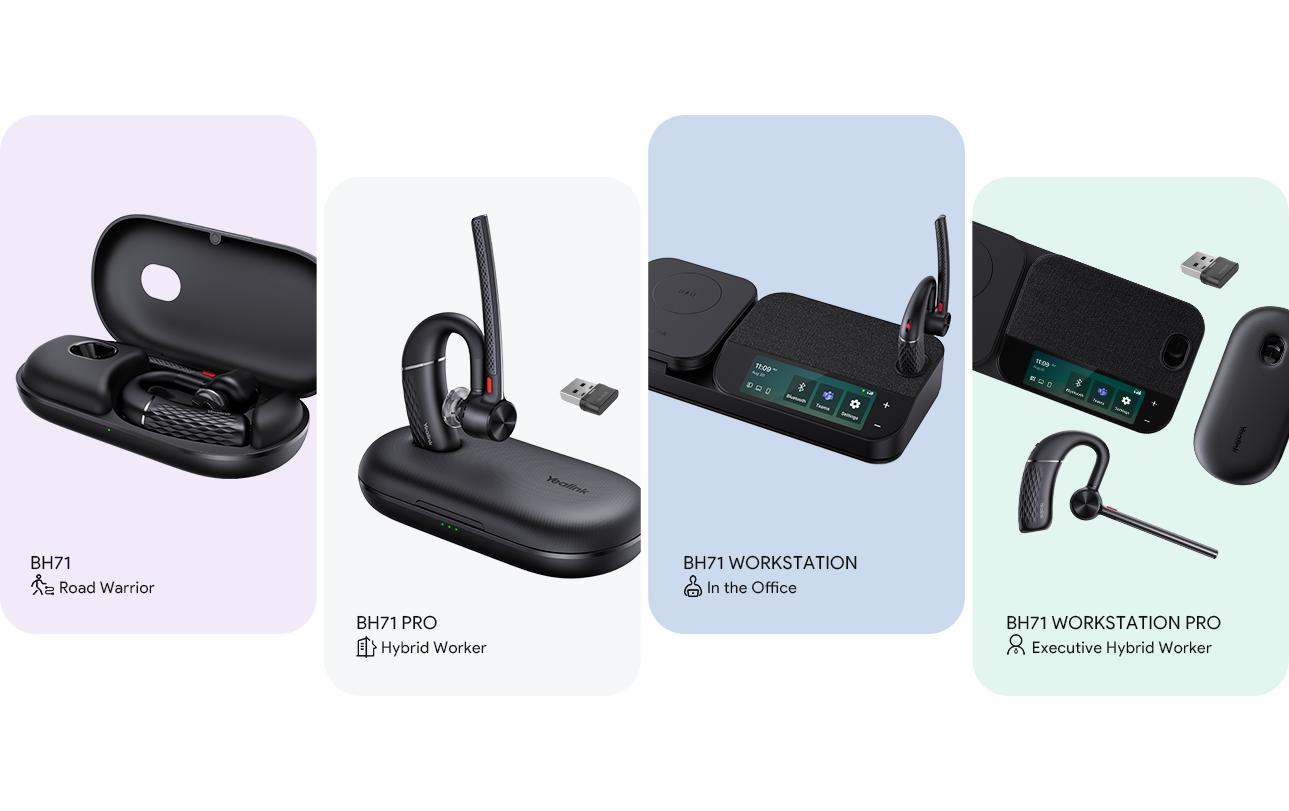 Yealink BH71 Workstation – Mono-Headset, In-Ear – Bluetooth, Noise-Cancelling-Mikrofon – Schwarz – bis 10 h