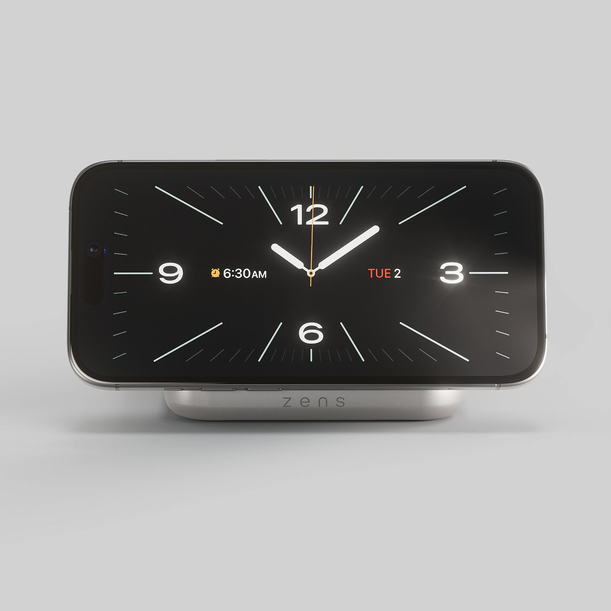 ZENS Magnetiv Nightstand Kabelloses Ladegerät 15 W – Qi2, MagSafe-kompatibel – USB-C×1 – für iPhone 12 und neuer