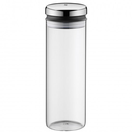 WMF Vorratsdose 1,5 l, Ø 9,7 × 28,5 cm, Glas/Edelstahl, Transparent