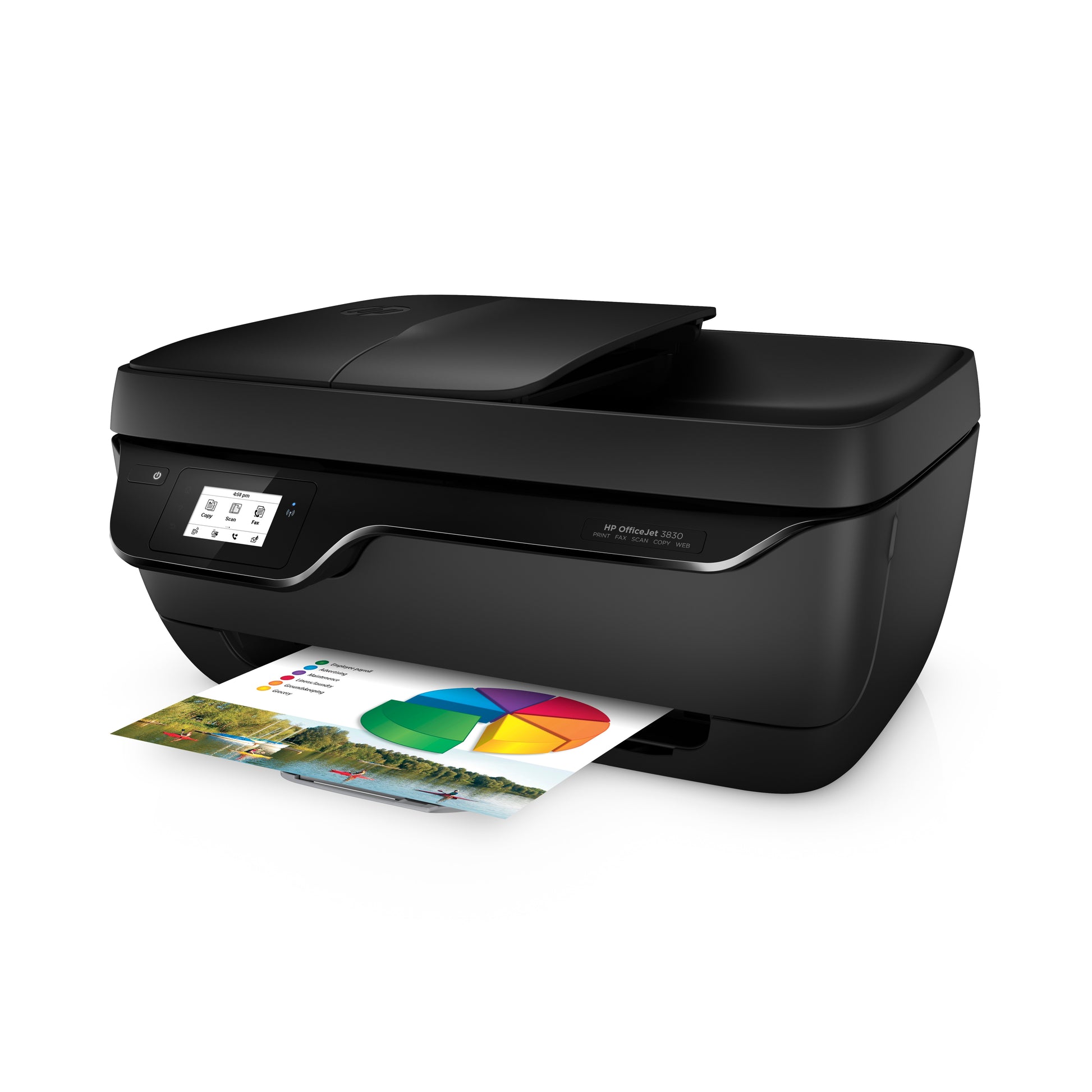 HP OfficeJet 3833 – Farbtintenstrahl-Multifunktionsdrucker, A4, 4-in-1, Duplex, ADF, WLAN, AirPrint
