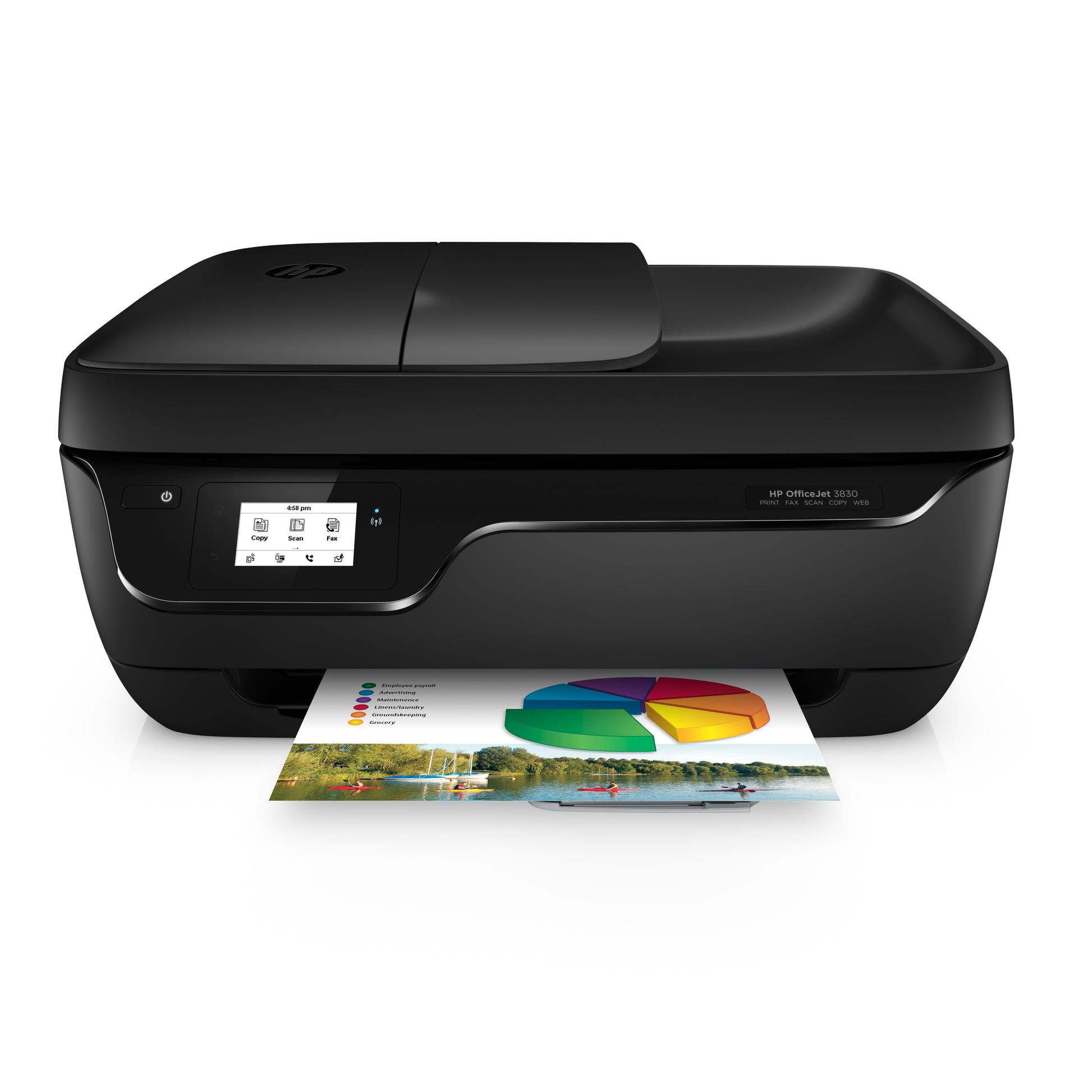 HP OfficeJet 3833 – Farbtintenstrahl-Multifunktionsdrucker, A4, 4-in-1, Duplex, ADF, WLAN, AirPrint