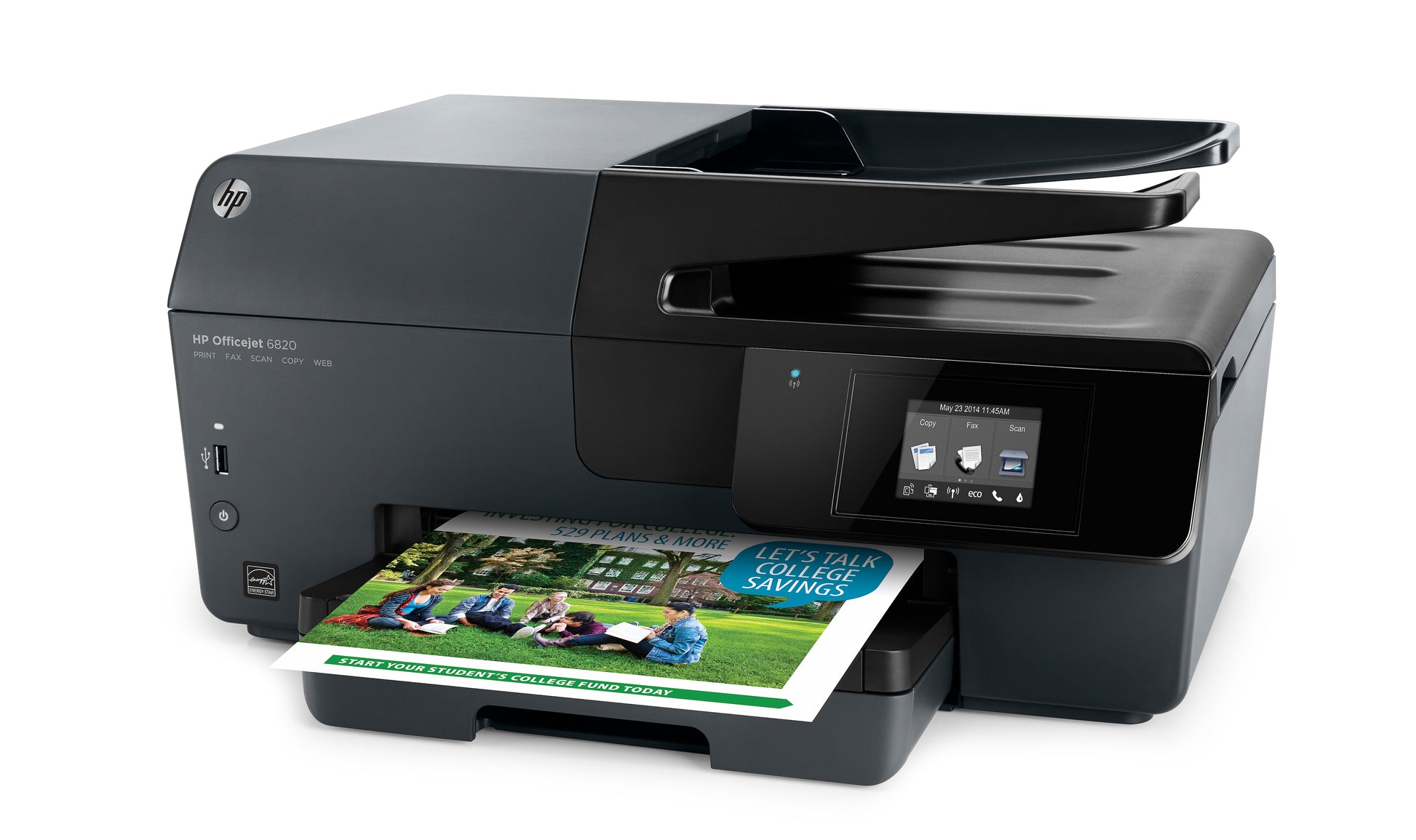 HP OfficeJet 6820 e – Farbtintenstrahl-Multifunktionsdrucker, A4, 4-in-1, Duplex, ADF, WLAN/LAN, AirPrint