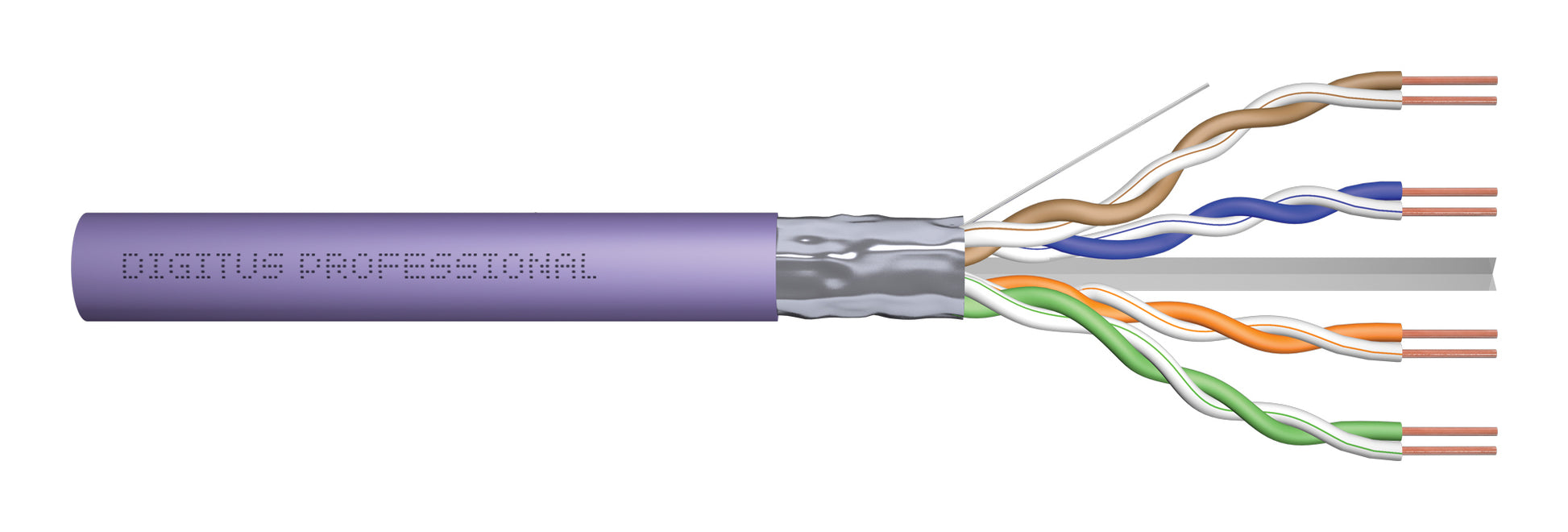 Digitus Cat6 Verlegekabel – 100 m, Violett, F/UTP, LSZH