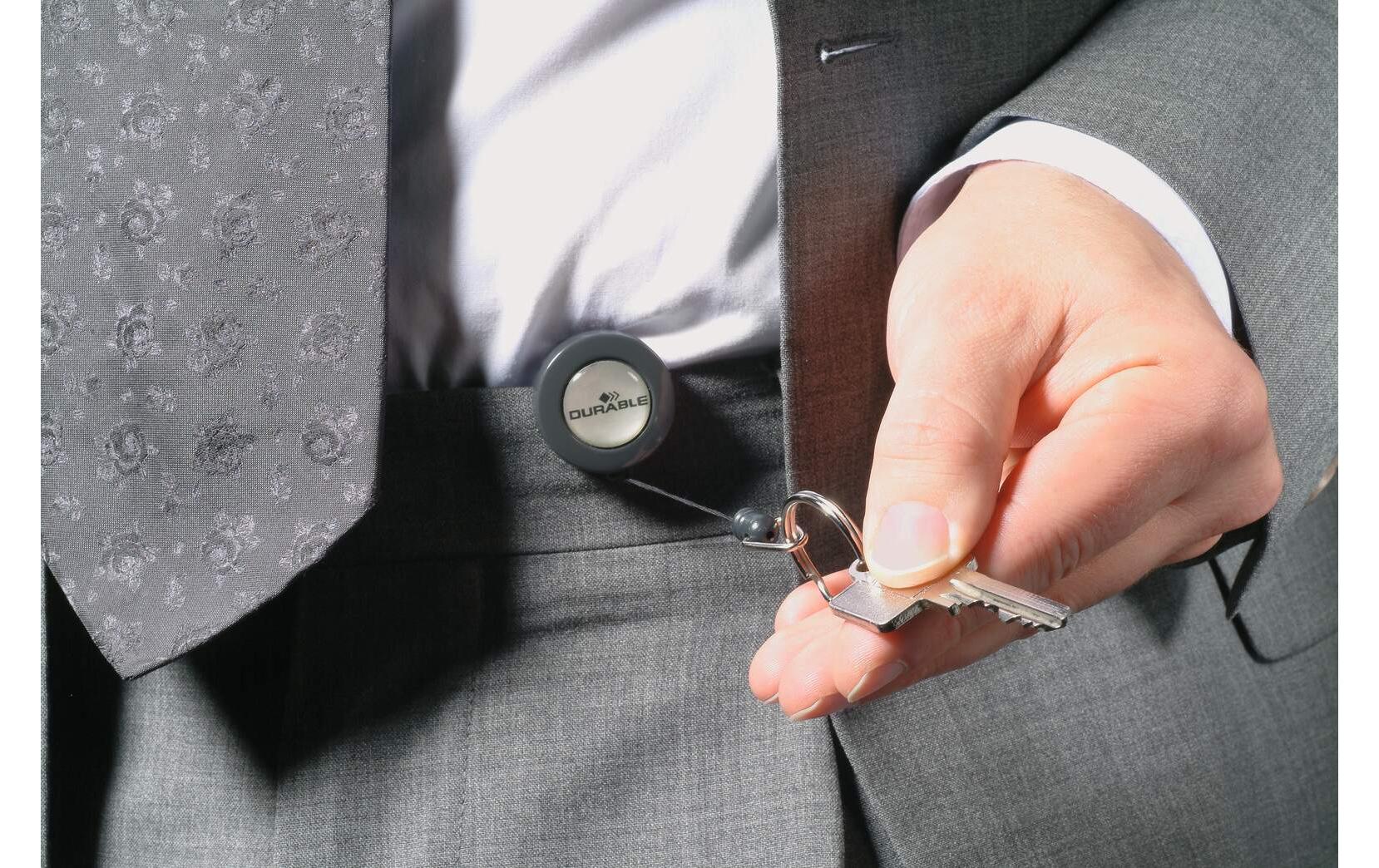 Durable Ausweishalter – Jojo-Mechanismus – Anthrazit – 10 Stk.