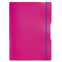 Herlitz Notizheft – A4 – 80 g/m² – mikroperforiert, Wechselcover (Kunststoff), Verschlussgummi, pink
