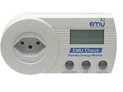 EMU Electronic Check – Energiemessgerät – 1‑phasig, Zwischenstecker, max. 16 A, für Typ I‑Steckdosen