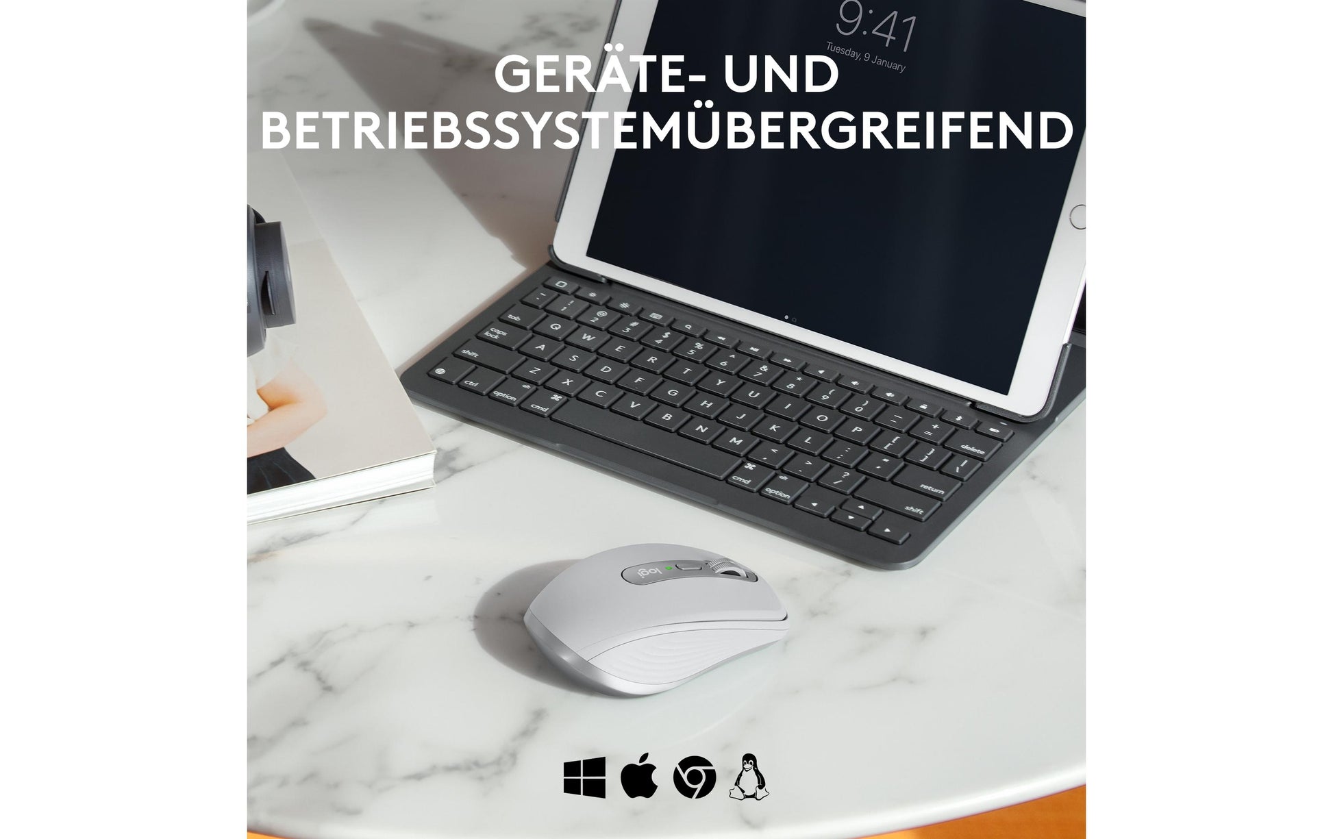 Logitech MX Anywhere 3S für Business Maus – blassgrau