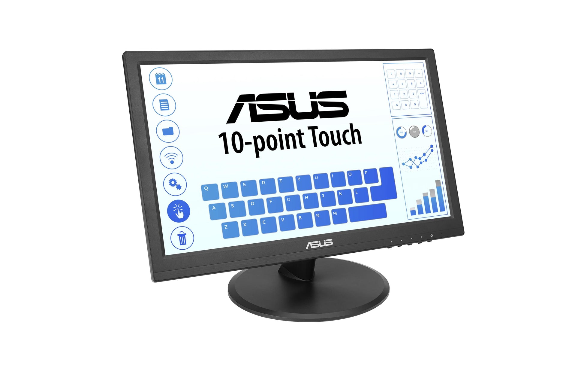 ASUS VT169HE – Monitor, 15,6", 1920 × 1080 (Full HD), LED, Touch, Schwarz