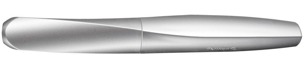 Pelikan Twist – Federspitze M – für Rechts- & Linkshänder – Silber, Blau – Patronen