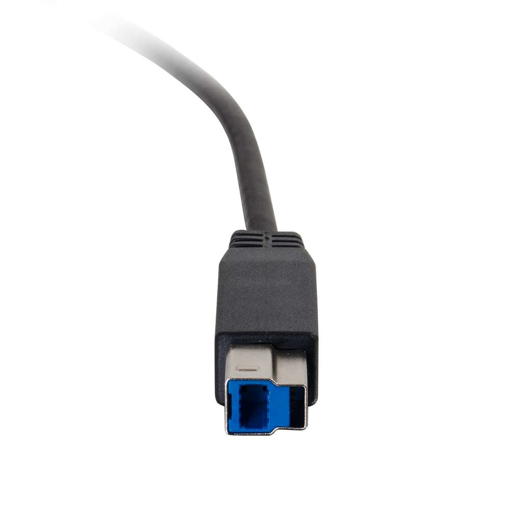C2G USB-C auf USB-B Kabel – USB 3.2 Gen 1 (5 Gbit/s) – 3,05 m – Goldkontakte, abgeschirmt – Schwarz