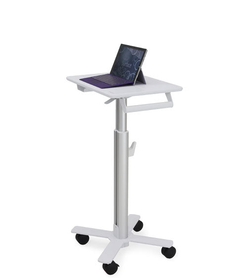Ergotron StyleView S-Tablet SV10 – Tablet-Wagen, höhenverstellbar (38 cm), Weiss, Aluminium